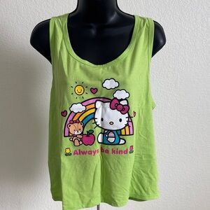 Hello Kitty Sanrio Green Glow Tank Top 1X NWT Plus Size